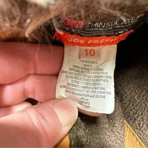 Joe Fresh Quick Close Winter Boots Brown & Pink Size 10 - Picture 5 of 16